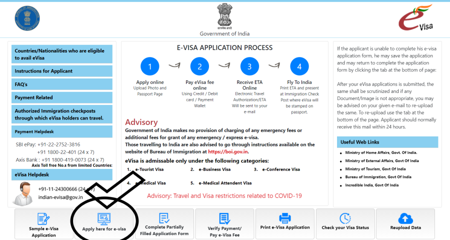 india visa online application