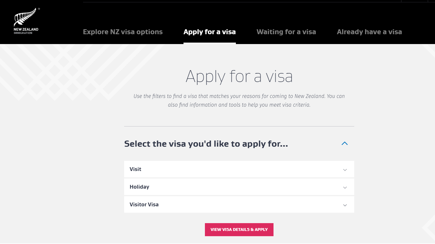 new zealand visa application